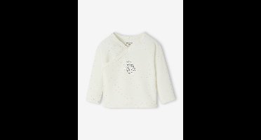 Bedrukte body's voor pasgeborenen met opening aan de voorkant blauwgroen