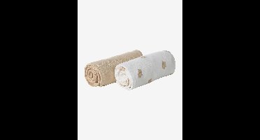 Set van 2 biokatoenen hoezen voor wieg en cododo* ecru