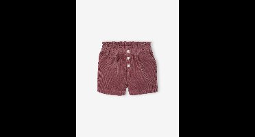 Fluwelen short met paperbag-vorm meisjes zachtpaars