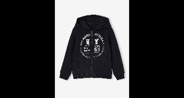 Ritssweater mt capuchon sport BASICS jongens antraciet