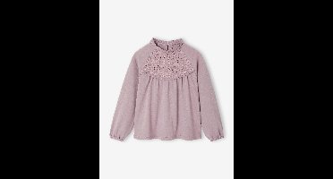 Shirt van Engels borduurwerk voor meisjes zachtpaars