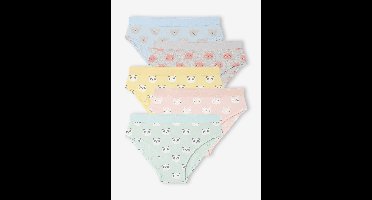 Set van 5 slipjes voor meisjes Dieren azuurblauw