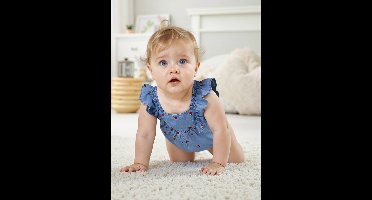 Baby Kurzoverall aus luftigem Denim double stone