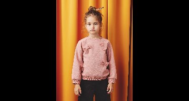 Sweater met knopen in reliëf voor meisjes rouge