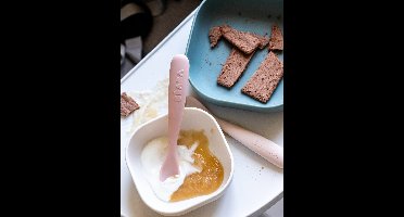 Set van 2 ergonomische lepels 1e leeftijd BEABA lichtroze