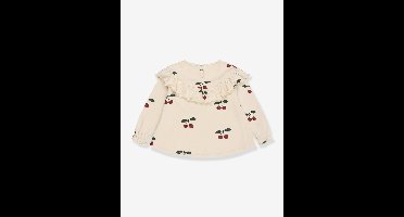 Blouse met ruches voor meisjes met glitterdetails KONGES SLOJD beige