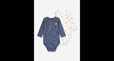Set van 2 body's met lange mouwen marineblauw