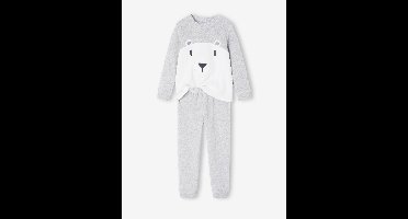 Pyjama fluweel / velours voor jongens Beer gemêleerd grijs