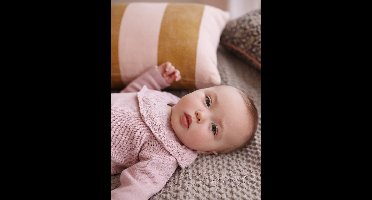 Babypakje met gebreide bloomer en panty's zachtpaars