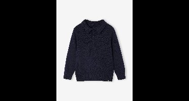 Effen trui met polokraag nachtblauw