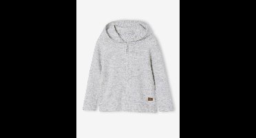 Sweater met rits en capuchon voor jongens gemêleerd grijs