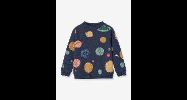 Thora bedrukte sweater marineblauw