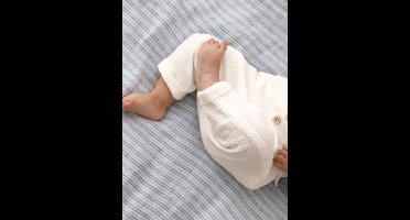 Broek in harem-model van hydrofiel katoen baby jongen wit