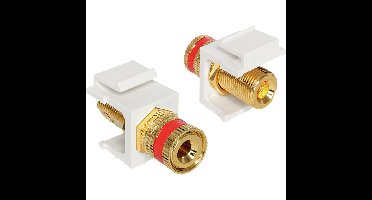 DeLOCK Keystone module binding post > thread nut red