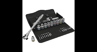 Wera 8100 SC 7 Zyklop Metal-ratelset met doorsteekvierkant 1/2" aandrijving gereedschapsset