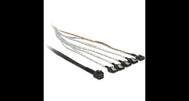 DeLOCK Cable mini SAS HD SFF-8643 > 4 x SATA 7 pin, 0,5m kabel