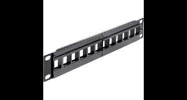 DeLOCK Keystone Patchpanel 10" 12 Port patchpaneel