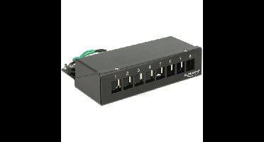 DeLOCK Keystone Desktop Patch Panel 8 Port patchpaneel
