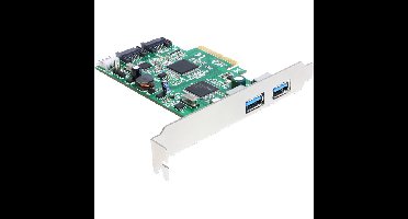 DeLOCK PCIe Card naar 2 x external USB 3.0/2 x internal SATA 6 Gb/s controller