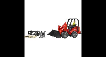 bruder Schäffer 2034 wiellader met figuur en accessoires modelvoertuig