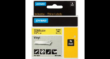 Dymo IND vinyllabels 12mm x 5,5m printlint