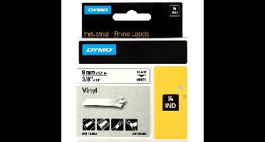 Dymo IND vinyllabels 9mm x 5,5m printlint