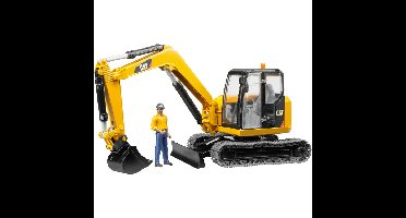 bruder Cat minigraafmachine met arbeider modelvoertuig