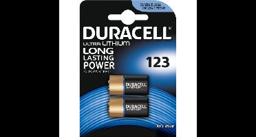 Duracell Ultra Photo DL123, 2 stuks batterij