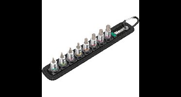 Wera Riem A 2 Zyklop Bitmoerset binnenzeskant met houderfunctie, 1/4" aandrijving dopsleutel