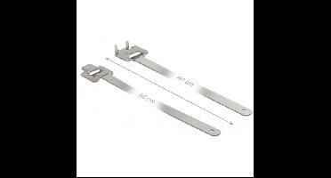 DeLOCK Herbruikbare RVS kabelbinders met vouwsluiting