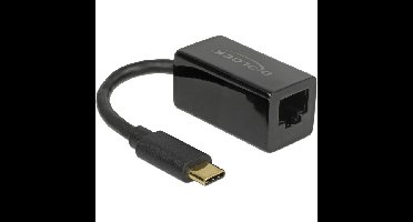 DeLOCK SuperSpeed USB-C (USB 3.1 Gen 1) male > Gigabit LAN 10/100/1000 Mbps compact adapter