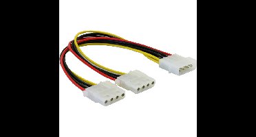 DeLOCK Y-kabel Power > 2x 4pin Molex