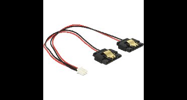 DeLOCK Power 2-pin female > 2 x SATA 15-pin splitterkabel