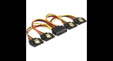 DeLOCK SATA 15 pin power > SATA 15 pin power 4x kabel