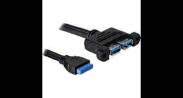DeLOCK USB 3.0 pin header female > 2x USB-A 3.0 female parallel kabel