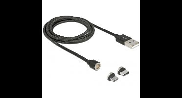 DeLOCK Magnetische USB data- en laadkabel set voor Micro USB / USB Type-C