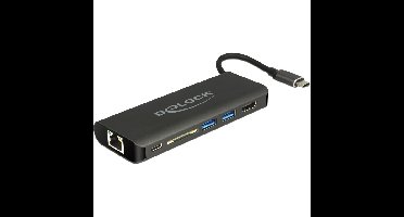 DeLOCK USB Type-C 3.1 Docking Station HDMI 4K 30 Hz, Gigabit LAN en USB PD functie dockingstation