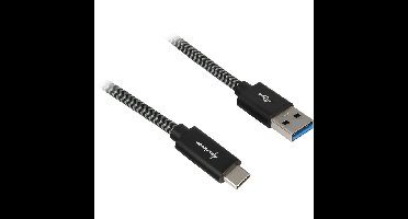 Sharkoon USB 3.2 kabel, USB-A > USB-C