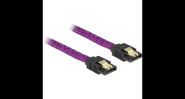DeLOCK SATA 6 Gb/s 30 cm violet kabel