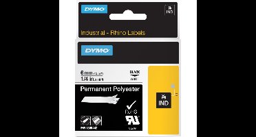 Dymo IND labels van permanente polyester 6 mm x 5,5 m printlint