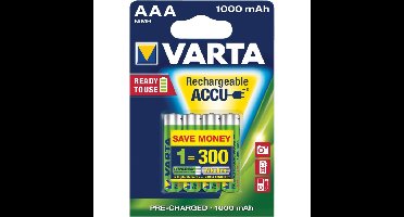 VARTA HR03 NiMH AAA oplaadbare batterij