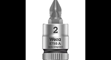 Wera 8755 A Zyklop Pozidriv Bitdop met 1/4"-aandrijving, PZ2x28 dopsleutel