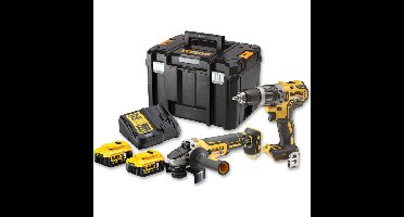 DEWALT Draadloze klopboormachine + haakse slijper set DCK2080P2T gereedschapsset