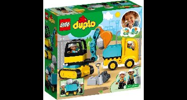 LEGO DUPLO - Truck & Graafmachine met rupsbanden Constructiespeelgoed