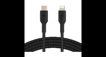 Belkin BOOSTCHARGE gevlochten USB-C naar Lightning kabel