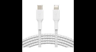 Belkin BOOSTCHARGE gevlochten USB-C naar Lightning kabel
