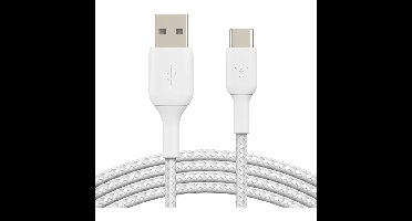 Belkin BOOSTCHARGE gevlochten USB-C naar USB-A kabel