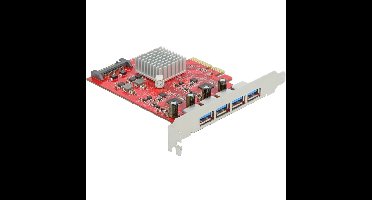 DeLOCK PCIe x4 > 4x extern USB-A 3.2 Gen 2 usb-controller
