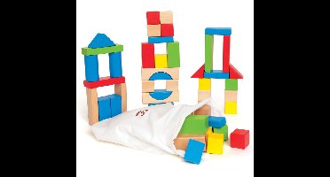 Hape Kleurrijke houten blokken bouwsteen