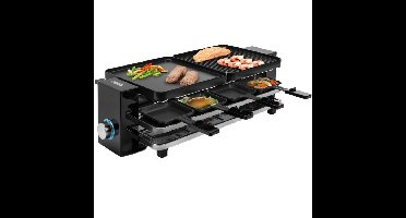 Princess 162925 Raclette Piano Black 8 gourmetstel